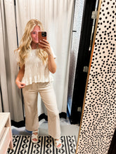 Load image into Gallery viewer, Tan Entro Striped Pants
