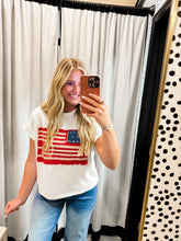 Load image into Gallery viewer, USA Flag Patchwork Top
