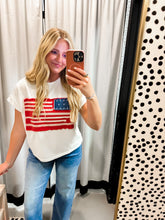 Load image into Gallery viewer, USA Flag Patchwork Top
