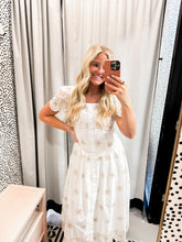 Load image into Gallery viewer, SCALLOPED EYELET LACE DRESS
