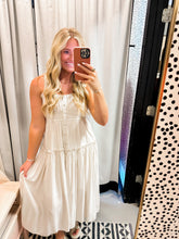 Load image into Gallery viewer, Striped Button Sleeveless Sundress
