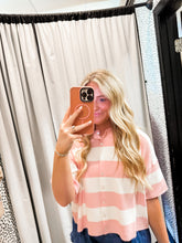 Load image into Gallery viewer, Women’s Striped Button Down Knitted Top
