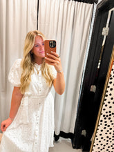 Load image into Gallery viewer, White Eyelet Dress
