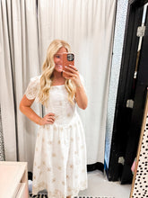 Load image into Gallery viewer, SCALLOPED EYELET LACE DRESS
