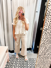 Load image into Gallery viewer, Tan Entro Striped Pants
