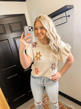 Load image into Gallery viewer, Staying Groovy Floral Sweater Top
