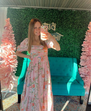 Load image into Gallery viewer, Floral Smocked V-Neck Midi
