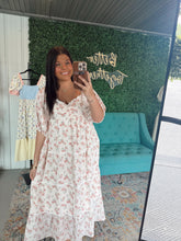 Load image into Gallery viewer, Blush Printed Floral Midi Dress
