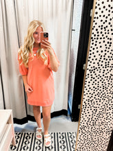 Load image into Gallery viewer, Girls Day Out Mini Dress in Coral
