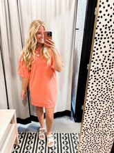 Load image into Gallery viewer, Girls Day Out Mini Dress in Coral

