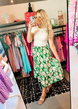 Load image into Gallery viewer, Green Floral Maxi Skirt

